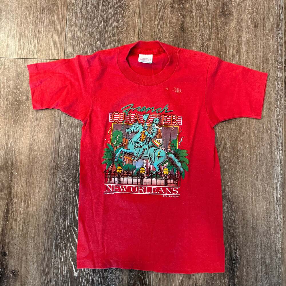 boys vintage 80s french quarters new orleans tee